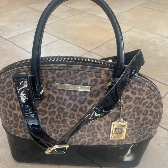 Leopard print Annie Klein handbag - Picture 1 of 5